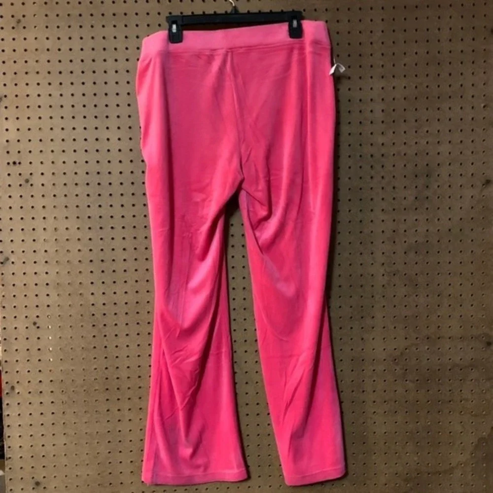 Juicy Couture Pink Velour Tracksuit Hoodie Pants Set Rhinestone‎ Logo Large Y2K